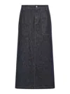 Theory Blue Denim Skirt