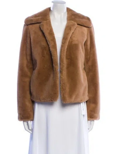 Pre-owned Theory Faux Fur Faux Fur Jacket In Brown