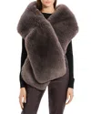 Theory Faux Fur Stole In Brown