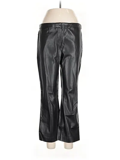 Pre-owned Theory Faux Leather Pants In Black