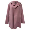 Theory Felt Coat In Pink Wool In Pink
