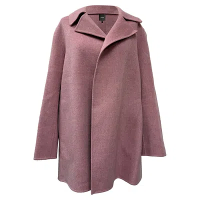 Theory Felt Coat In Pink Wool