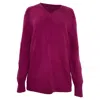 Theory Karenia Crewneck Cashmere Sweater In Purple