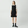 Theory Fit-and-flare Dress In Admiral Crepe In Black
