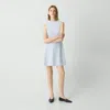 Theory Fit-and-flare Dress In Admiral Crepe In Pearl Blue