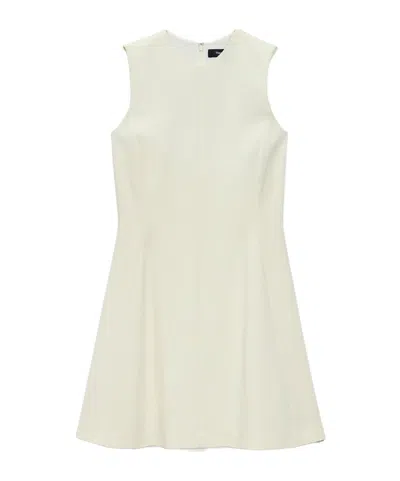 Theory Fit-and-flare Dress In Admiral Crepe In White