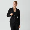 Theory Fitted Blazer In Admiral Crepe In Black