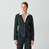 Theory Fitted Blazer In Admiral Crepe In Black