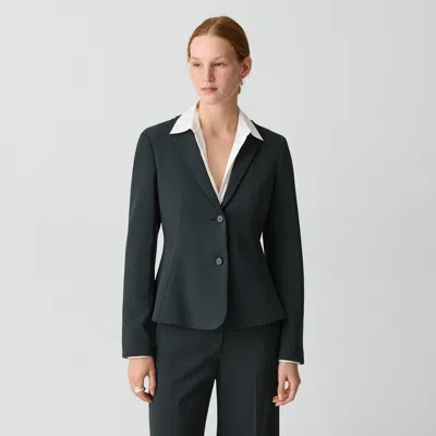 Theory Fitted Blazer In Admiral Crepe In Black