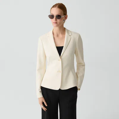 Theory Fitted Blazer In Admiral Crepe In White
