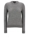 Theory Fitted Cashmere Sweater With Crew Neck In Gray