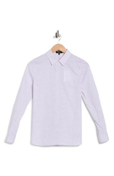 Theory Fitted Long Sleeve Button Shirt In White