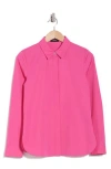 Theory Fitted Long Sleeve Button-up Shirt In Carnation