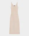 Theory Open Stitch Sleeveless Maxi Dress In Neutral