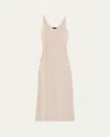 Theory Open Stitch Sleeveless Maxi Dress In Neutral