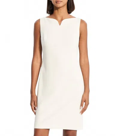 Theory Fitted Notch Dress In Rice Admiral Crepe In Multi