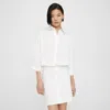 Theory Fitted Shirt Dress In Good Cotton In White