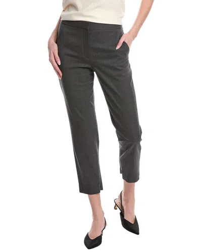 Theory Fitted Wool-blend Trouser In Grey