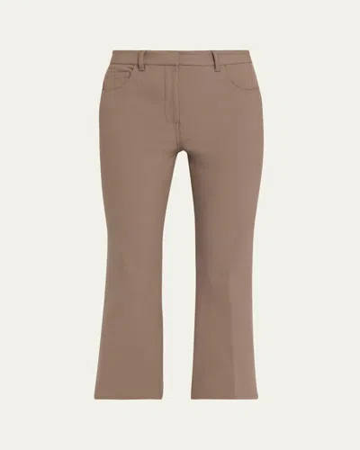 Theory Five-pocket Kick Flare Pants In Gray