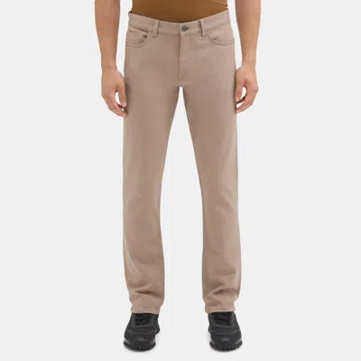 Theory Five-pocket Pant In Cotton Twill Mélange In Bark Multi