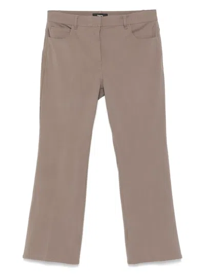 Theory Five-pocket Trousers In Neutral
