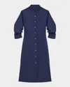 Theory Linen Blend Shirtdress In Nctrn Way