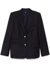 Theory Flannel Blazer In Blue