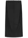 Theory Flannel Maxi Skirt In Grey