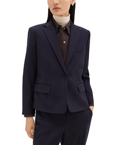 THEORY FLANNEL WOOL SLIM JACKET