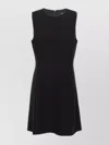 Theory Flare Dress Waist Round Neckline In Black