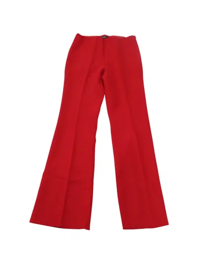 Pre-owned Theory Flare Elastic Trousers In Red