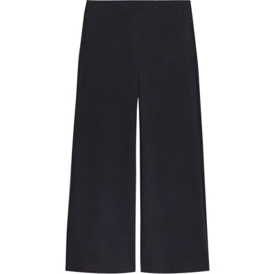 Theory Flare Knit Pants In Charcoal Melange