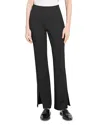 Theory Split Flare Leg Pants In Black