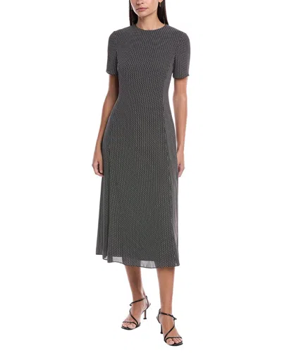 Theory Flare Midi Dress In Black