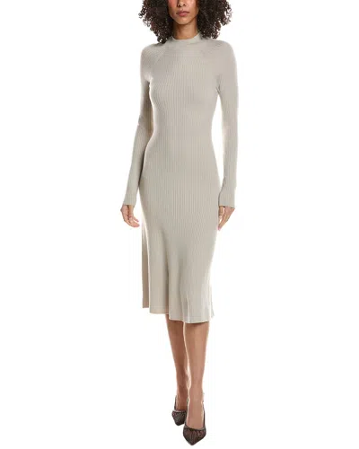 Theory Flare Midi Dress In Neutral