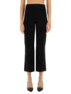 Theory Tailored Flare Pants With Fitted Waist In Black