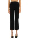 Theory Tailored Flare Pants With Fitted Waist In Black