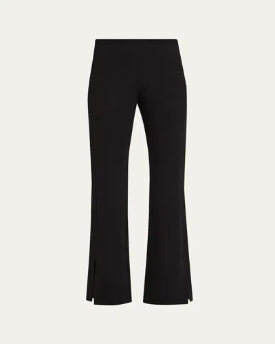 Theory Flare Side-slit Leggings In Black