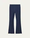 Theory Flare Side-slit Leggings In Blue