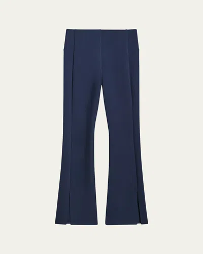 Theory Flare Side-slit Leggings In Blue