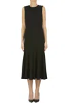 Theory Flared Cady Dress In Black