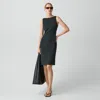 Theory Flared Dress In Admiral Crepe In Black