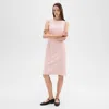 Theory Flared Dress In Crepe In Blush