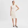 Theory Flared Dress In Crepe In Rice