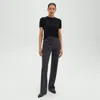 Theory Flared Full-length Pant In Good Wool In Charcoal Melange