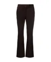 Theory Flared Leather Trousers In Black