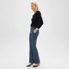Theory Flared Pant In Good Wool In Ash Blue