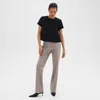 Theory Flared Pant In Good Wool In Cinder Melange