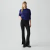 Theory Flared Slit Legging In Motion Ponte In Black