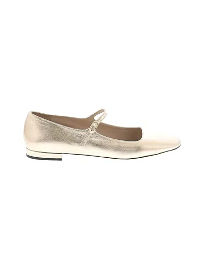 Pre-owned Theory Flats In Gold